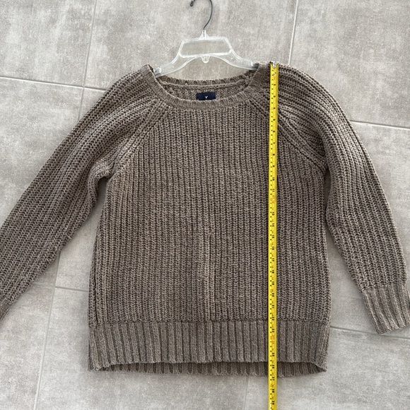 American Eagle Outfitters Women's Jegging Chunky Knit Sweater- Gray/Taupe - M - Picture 6 of 7
